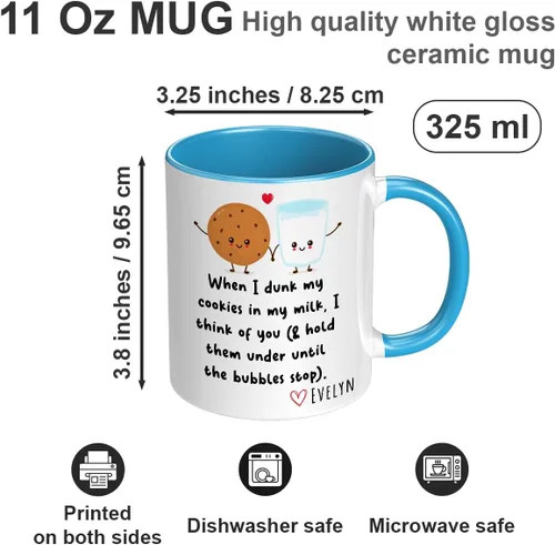 Miniatura 7 de When I Dunk My Cookies In My Milk I Think Of You - Novelty Coffee Mug White and Many Cute Colors - Funny Gift for Birthday Christmas Thanksgiving