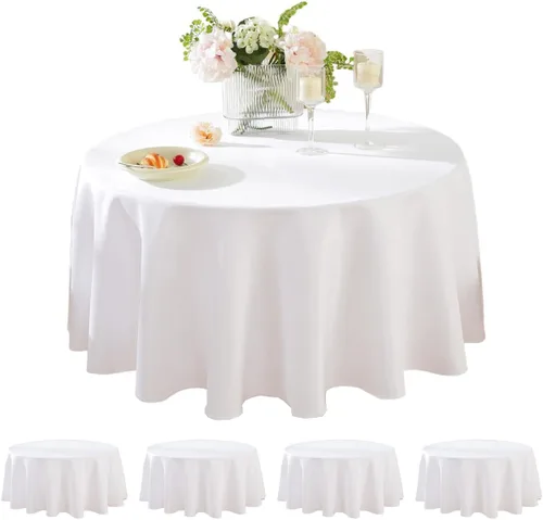 Miniatura 70 de Paquete de 5 Manteles Cuadrados 60 x 60 Pulgadas de Carbón, Mantel de Poliéster Lavable para Uso en Hogar, Fiesta, Boda o Restaurante.
