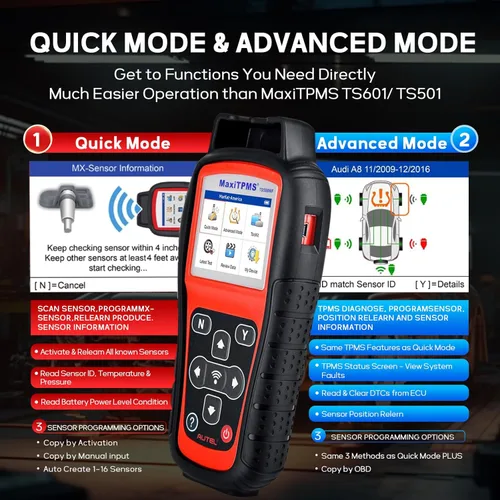Miniatura 6 de Autel MaxiTPMS TS508WF Herramienta de programación TPMS, con $120 4 sensores Autel TPMS, WiFi 2026 Ver. de TS408S TS501 TS508 TS601
