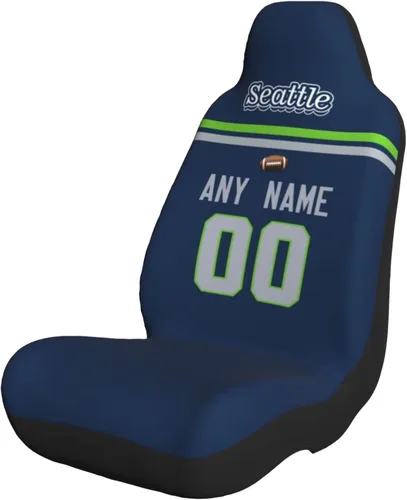 Miniatura 34 de Fundas de asiento de coche de fútbol personalizadas, accesorios personalizados para automóvil, regalos de Arizona con nombre y número, funda