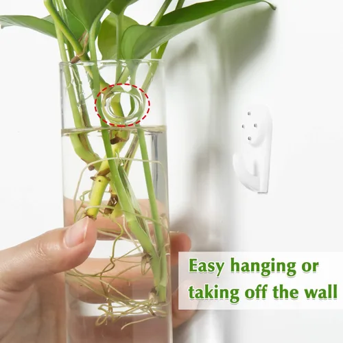 Miniatura 5 de Vumdua Paquete de 4 macetas de vidrio, transparentes, 5.9 pulgadas de alto x 1.85 pulgadas de profundidad, adecuadas para la mayoría de plantas