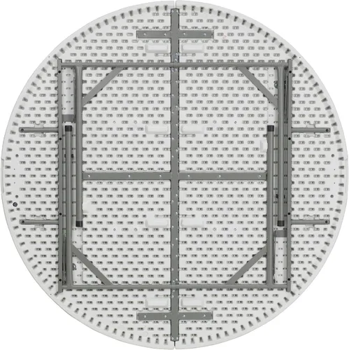 Miniatura 4 de Flash Furniture Elon Mesa plegable redonda de plástico blanco granito de 5 pies