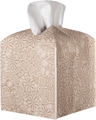 Miniatura 9 de Funda para Caja de Pañuelos de Cuero PU Cuadrada Soporte Organizador de Pañuelos Faciales Dispensador para Baño, Dormitorio, Encimera de Tocador