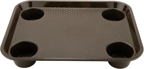 Miniatura 12 de G.E.T. FT-14-BK Bandeja para cafetería/comida rápida, sin BPA, 14 x 10.75 pulgadas, color negro (juego de 12)