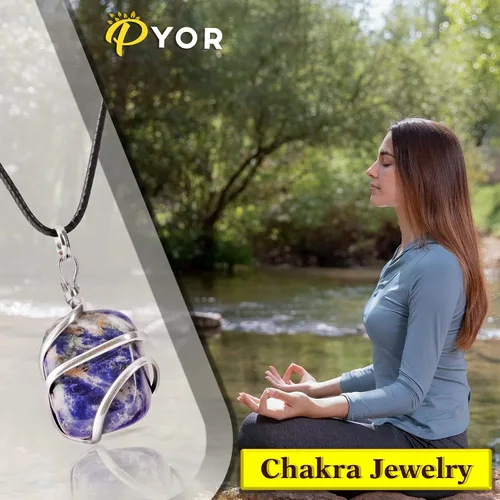 Miniatura 47 de PYOR Collar con colgante curativo de Reiki de cristal, gemas de buena suerte, prosperidad, riqueza, piedras preciosas naturales, collares de buena