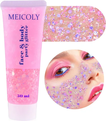 Miniatura 42 de MEICOLY Purpurina corporal roja, blanca y azul, accesorios del 4 de julio, purpurina para el cabello para niños, atuendos del 4 de julio
