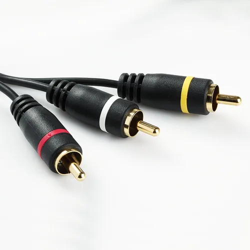 Miniatura 2 de Premium 3FT 0.138 in AUX Plug a 3 RCA Macho AUX Compuesto Audio Video OFC Cable
