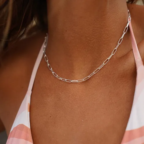 Miniatura 7 de CHESKY - Gargantilla de oro para mujer, chapado en plataoro de 14 quilates, gargantilla de cuentas satélite, delgada, de moda, collares de clip