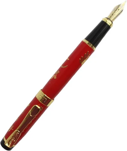 Miniatura 8 de Gullor 818 Fountian Pen con clip dorado - Negro
