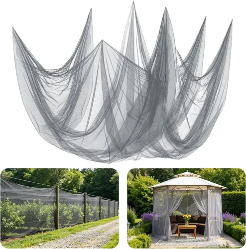 Miniatura 15 de ANPHSIN Mosquitera casi invisible de 65 x 10 pies para patio, pantalla de malla para jardín, porche, balcón, protege la piel y las plantas de Negro