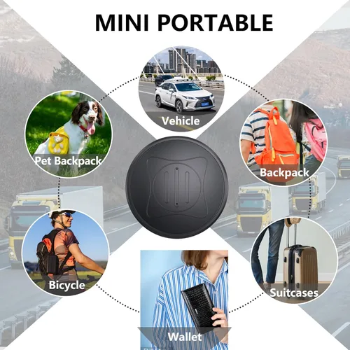 Miniatura 6 de Rastreador GPS para vehículos, rastreador GPS portátil en tiempo real, dispositivo de seguimiento GPS magnético, cobertura global completa