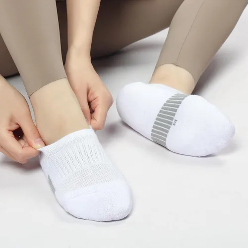 Miniatura 6 de Toes Home Calcetines invisibles para mujer, acolchados, de corte bajo, atléticos, ocultos, para tenis, tobillos, calcetines invisibles para correr