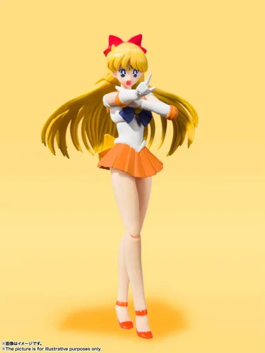 Miniatura 3 de S.H. Figuarts Sailor Moon Sailor Venus Animation Color Edition (versión de reventa), aprox. 5.5 pulgadas (5.512 in), PVC y ABS prepintada figura