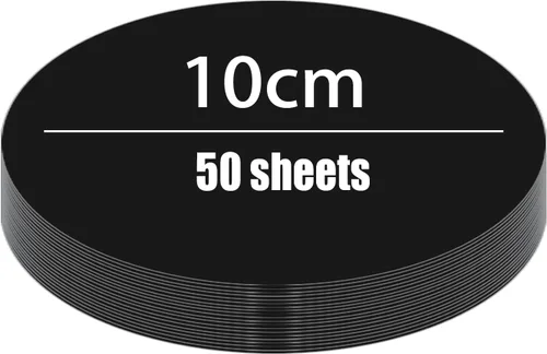50 piezas de papel blanco para cartulina, cartulina gruesa de 3.9 pulgadas, círculos de papel de construcción para artes y manualidades infantiles,