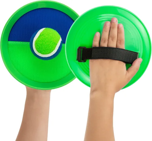 Miniatura 3 de Juguetes exteriores para niños de 4 a 8 años – Juego de pelotas para lanzar y atrapar, juegos al aire libre para niños y adultos con 6 paletas y 3