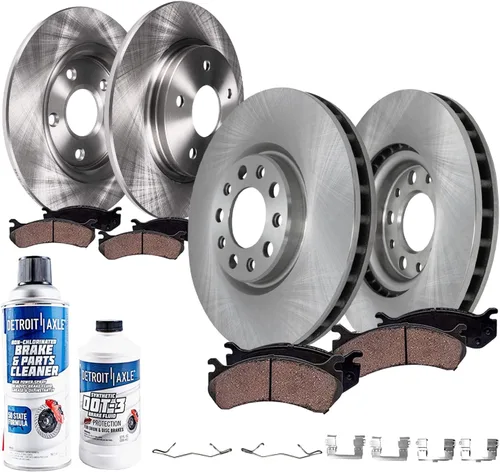 Miniatura 46 de Detroit Axle - Kit de frenos para Toyota Camry 2005-2006 [modelos XLE SE], frenos de disco Rotores Pastillas de freno de cerámica Reemplazo: 11.65