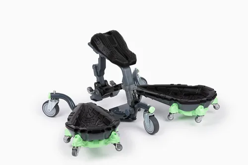 Miniatura 2 de Rodilleras rodantes V3, rodilleras móviles ergonómicas duraderas con asiento, capacidad de giro de 360°, soporta 360 libras, compactables, óptimas