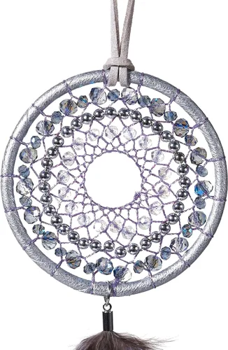 Miniatura 3 de Atrapasueños azul hielo, plumas de pavo y plumas de pavo real, hecho a mano, pequeño atrapasueños para dormitorio, atrapasueños para niñas