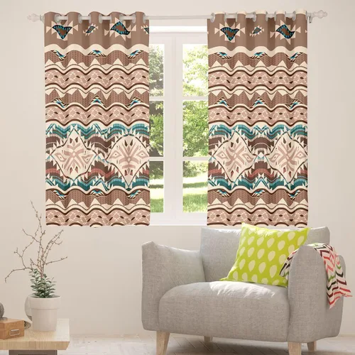 Miniatura 4 de Cortinas y cortinas occidentales de 76 x 45 pulgadas, cortinas aztecas, exóticas, nórdicas, bohemias, opacas, tribu india, geometría, étnica