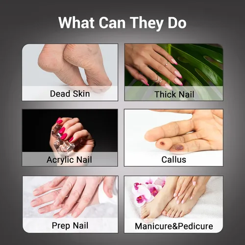 Miniatura 7 de MelodySusie - 100 bandas de lijado para brocas de uñas para lima eléctrica, de grano #80 grueso para limar uñas acrílicas, manicura y pedicura
