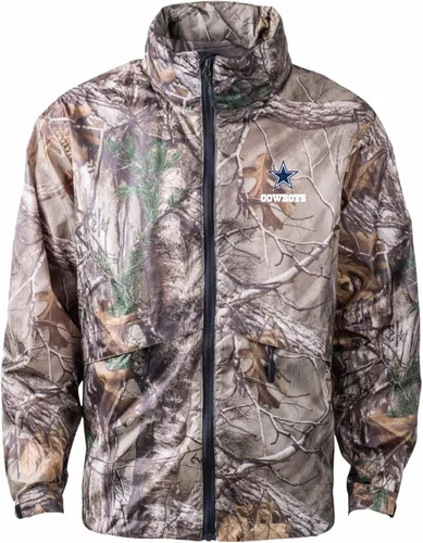 dunbrooke Chaqueta impermeable empacable con cremallera completa para hombre azul marino de los New England Patriots Sportsman