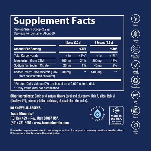 Miniatura 6 de Trace Minerals Concentrado de minerales en polvo diario - Apoya la energía, la digestión, la salud ósea - Suplemento multimineral de más de 70
