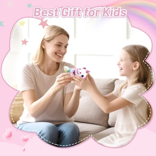 Miniatura 5 de Juguetes de peluche con imán de unicornio para el hombro, lindo regalo de peluche para niñas de 3 a 8 años, accesorios de disfraz, regalos para niños