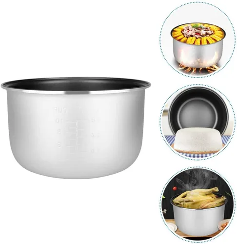 Miniatura 9 de Housoutil Olla de arrocera interior de repuesto para olla de cocina, revestimiento antiadherente, recipiente de cocción de arroz, tanque