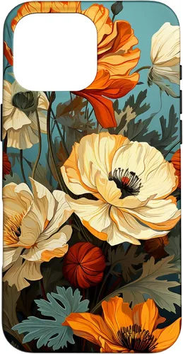 Miniatura 19 de Funda de flores mexicanas para iPhone 12 Pro Max Marigold Flower and Teal Aqua Blue Cyan