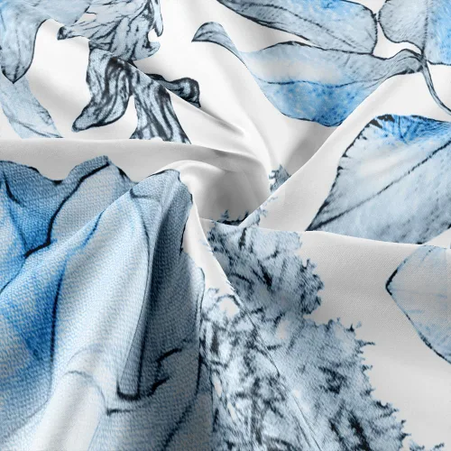 Miniatura 3 de SAOLUIS Tapiz floral, tapiz de flores azules, tapiz estético floral de acuarela, tapiz floral de poliéster, flores bohemias para colgar en la pared