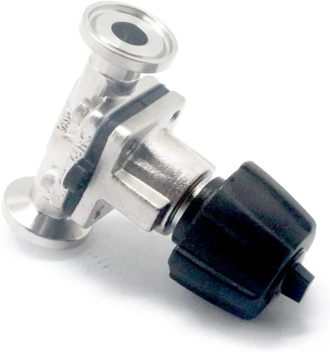 Miniatura 3 de QiiMii SS316 Tri clampmini válvula de diafragma 1/2" con membrana de EPDM+PTFE, válvula de membrana de abrazadera 1/2" con brida de abrazadera 25,2