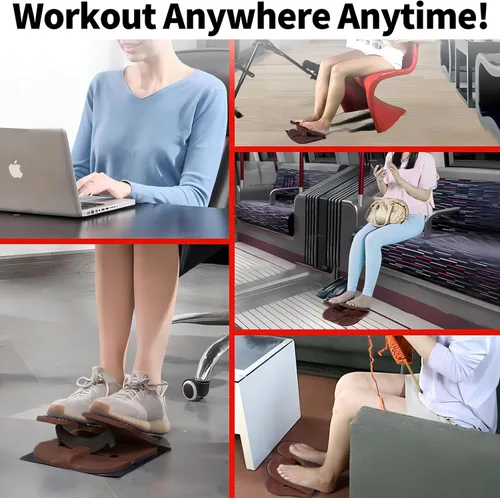 Miniatura 3 de Mini ejercitador de piernas plegable, máquina de ejercicio portátil con pedal para debajo del escritorio, ejercicio de músculos de las piernas