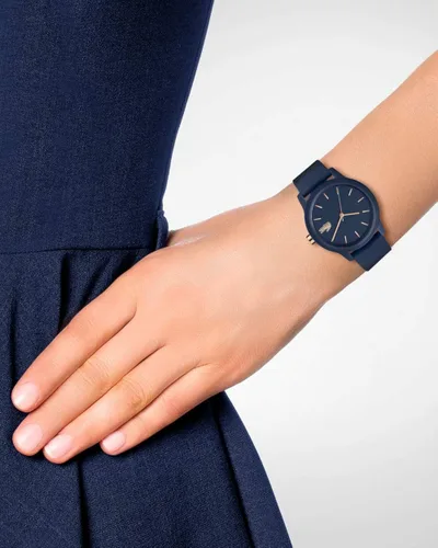 Miniatura 4 de Lacoste Reloj analógico de cuarzo clásico para mujer con correa de silicona 2001067, Azul