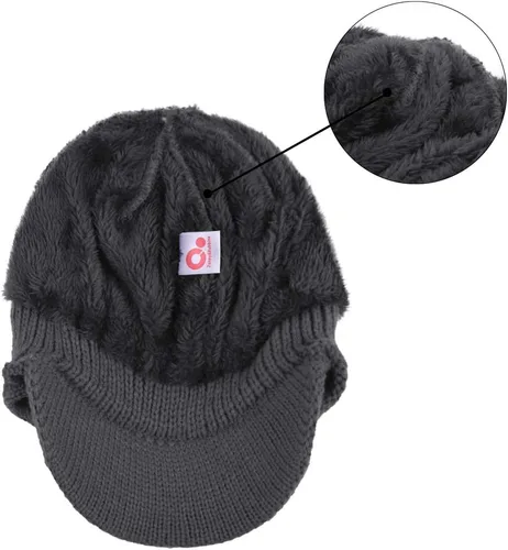 Miniatura 58 de Janey&Rubbins Gorro de punto diario con orejeras con forro polar y calavera