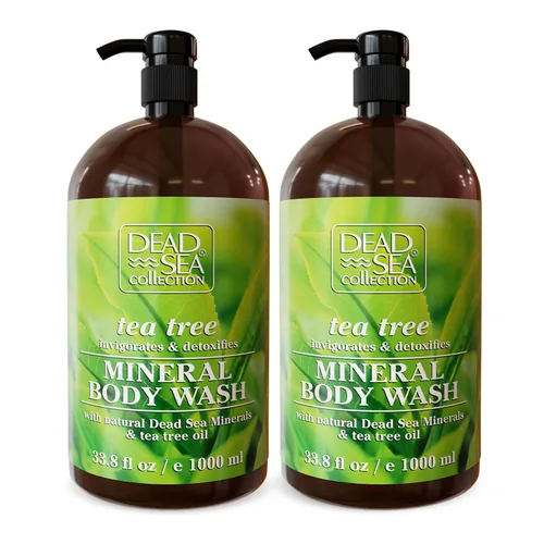 Miniatura 18 de Dead Sea Collection Gel de baño Almond Vanilla para mujeres y hombres, con minerales puros del mar muerto y aceite de almendras dulces, limpia e