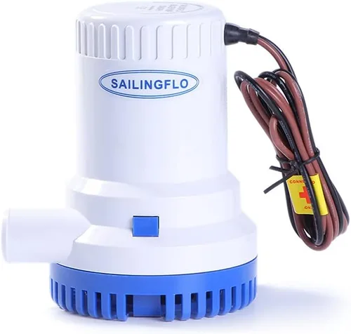 Miniatura 8 de Bomba de sentina de 12 V, 1100 GPH, salida de 1-1/8 pulgadas, bomba de agua marina sumergible no automática para barco, caravanas, estanque No