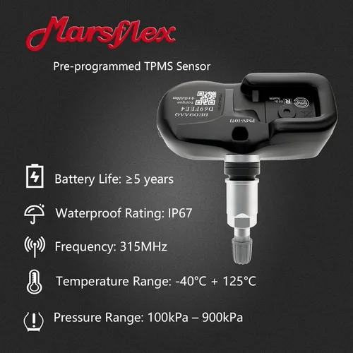 Miniatura 4 de Marsflex Sensor TPMS Compatible para Toyota Land Cruiser Scion Pontiac Lexus, Camry rav4 Yaris Corolla Sensor de Monitoreo de Presión de Neumáticos