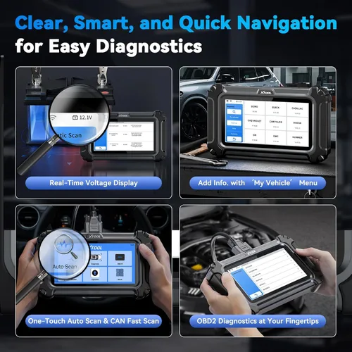 Miniatura 6 de XTOOL Escáner D5S OBD2 con pantalla táctil, lector de código para automóviles y camiones con 16 reinicios, sensor de manivela de reinicio
