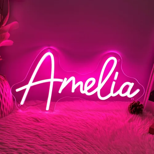 Miniatura 25 de Letrero de neón grande de feliz cumpleaños para decoración de pared, con interruptor regulable, letrero de neón reutilizable de feliz cumpleaños