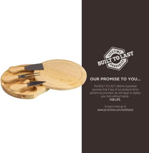 Miniatura 7 de Picnic TIME NFL Brie Cheese Board and Knife Set - Charcuterie Board Set - Wood Cutting Board