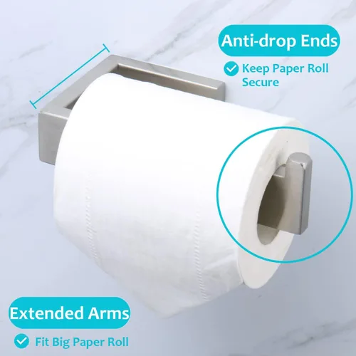 Miniatura 6 de TocTen Soporte de papel higiénico para papel higiénico para papel higiénico grande, soporte para rollo de papel higiénico, montado en la pared