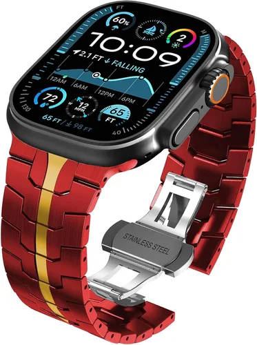 Miniatura 11 de Correa de acero inoxidable WINGLE para Apple Watch Band Ultra 3/2/1 Banda Ultra 49mm 46mm 45mm 44mm 42mm Series 11/10 SE 3/2/1 para hombres, bandas