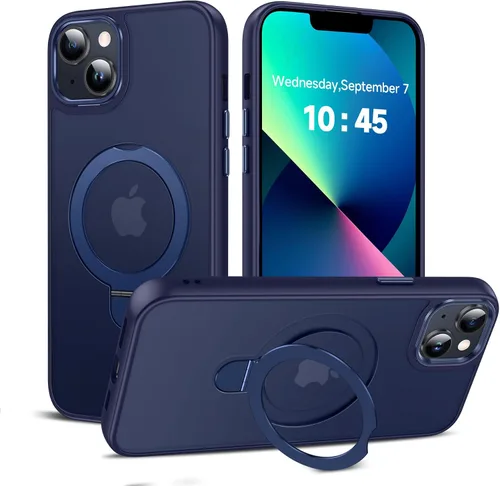 Miniatura 50 de LeYi para iPhone-13 Funda/iPhone-14 Fundas: con soporte para MagSafe i Phone 13Funda con anillo magnético iPhone14 iPhone13 Cubierta Funda para Negro