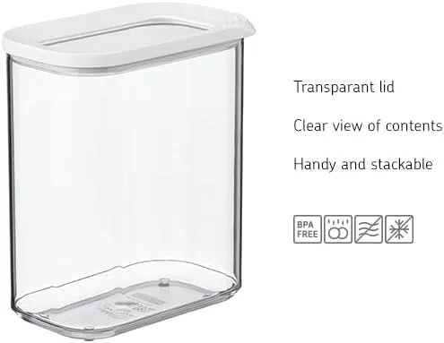 Miniatura 3 de Mepal Modula - Contenedor transparente para almacenamiento de alimentos, 15 onzas, perfecto para productos secos, apto para lavavajillas, tapa