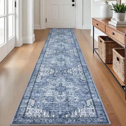 Miniatura 25 de SIILOOM Alfombra lavable de 2 x 3 pies, alfombra suave color taupe ceniza para entrada, tapete antideslizante para puerta de interior, tapete