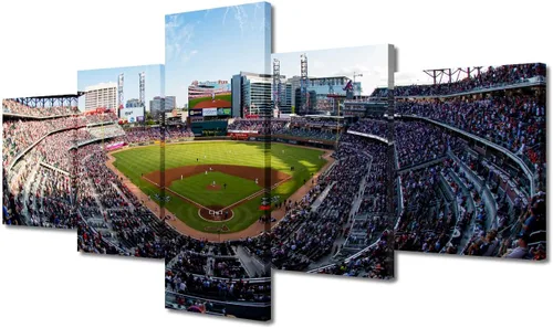 Miniatura 83 de Arte para pared, lienzo para estadio deportivo, arte para pared, diseño de campo de Wrigley en Chicago, pinturas de Chicago, impresiones sobre
