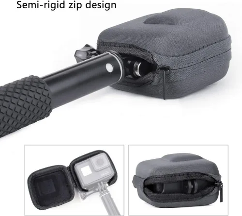 Miniatura 2 de SOONSUN Mini estuche rígido de transporte para GoPro Hero 5 6 7 Negro, portátil semi-rígido Shell viaje almacenamiento bolsa para GoPro Hero 5 6 7