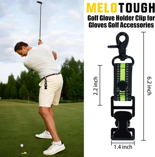 Miniatura 2 de MELOTOUGH Clip para guantes de golf, clips para cinturón con pinzas de cocodrilo para guantes de trabajo, guantes de construcción, accesorios