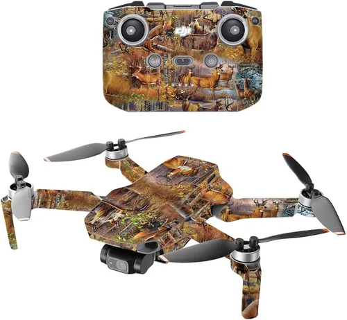 Miniatura 23 de MightySkins Compatible con DJI Mini 2 Dron portátil – Camuflaje rojo Funda protectora de vinilo duradera y única Fácil de aplicar, quitar