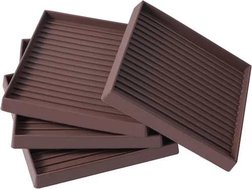 Miniatura 26 de Copas cuadradas de goma para muebles de 3 x 3, almohadillas antideslizantes para muebles, tapones de cama con agarre, protegen cualquier suelo